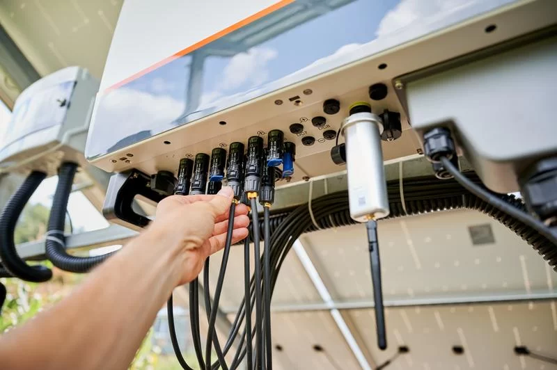 Vista aérea de proyecto productivo con energía solar